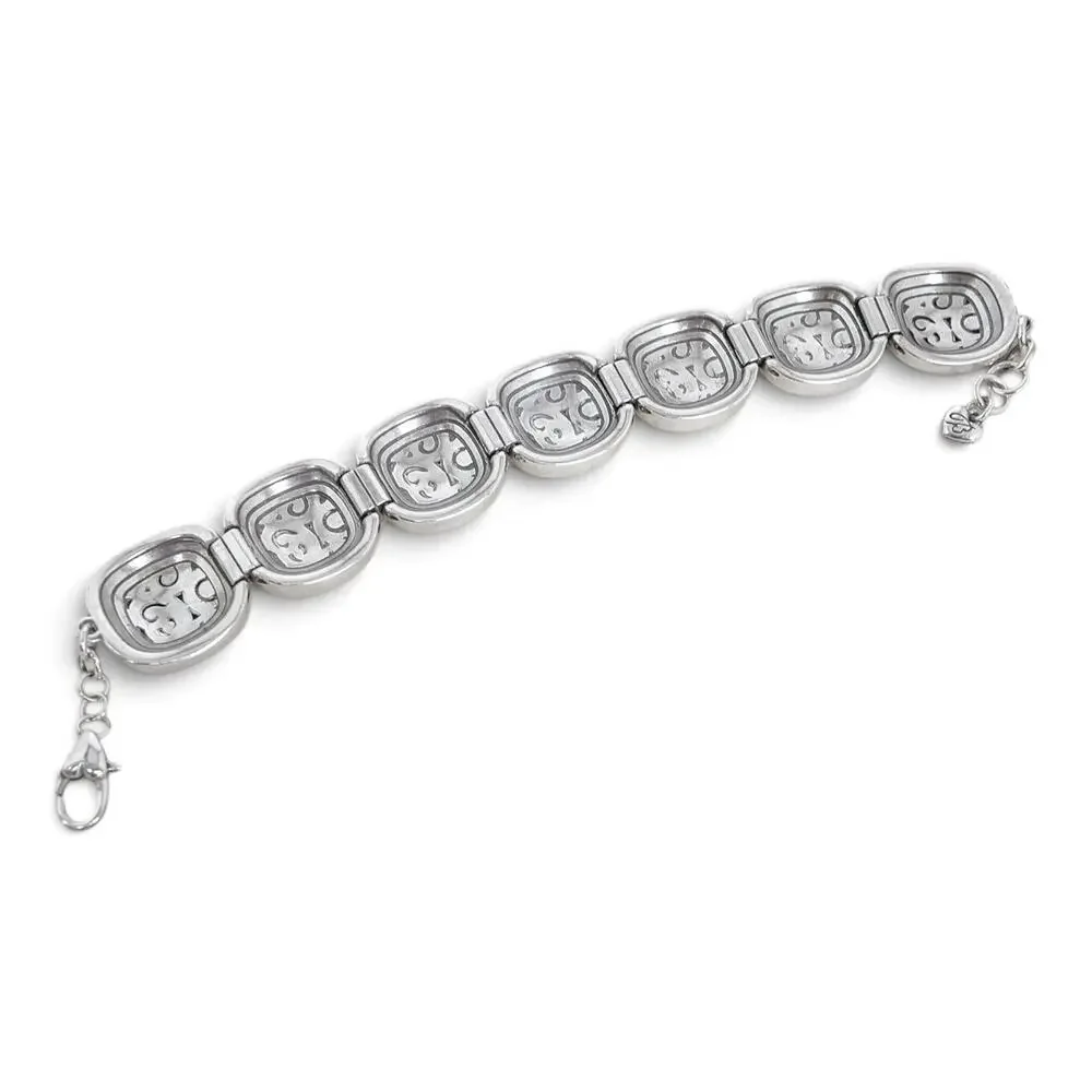 Brighton Spin Master Two Tone Scrolled Link Bracelet Silver Gold Lobster